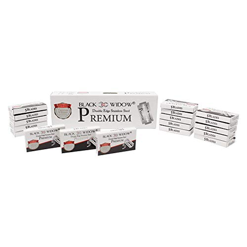 Black Widow Premium Çift Kenarlı Tıraş Bıçakları-Emniyetli Tıraş Bıçakları ve Düz Kenarlı Tıraş Bıçakları için İsveç Çelik