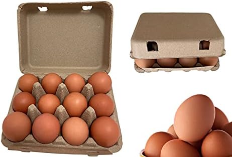 Tavuk Yumurtası için Yumurta Kartonları - 3x4 Boş Yumurta Kartonları 1 Düzine Büyük Yumurta Tutar-Yeniden Kullanılabilir Kağıt