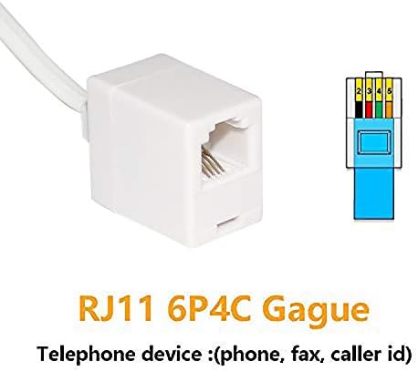 BESUNTEK RJ45 RJ11 Dönüştürücü Adaptör Konnektörü M / F Kablosu, Uvital Telefon RJ11 6P4C Dişi Ethernet RJ45 8P8C Erkek Dönüştürücü