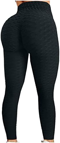 MASZONE TikTok Tayt, kapri pantolonlar Kadınlar ıçin Yüksek Bel Karın Kontrol Kabarcık Kalça Popo Kaldırma Egzersiz Yoga Tayt