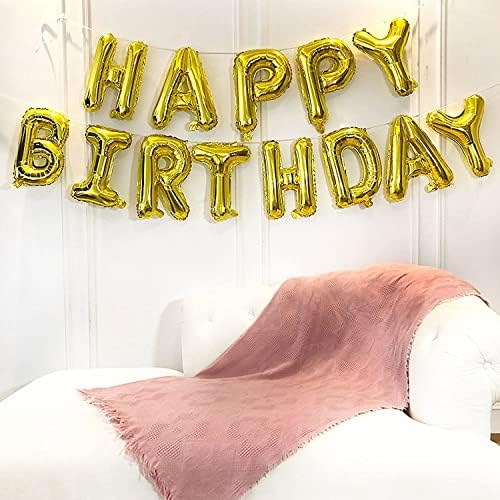 Doğum Günün kutlu Olsun Balonlar, 16 İnç Polyester Film Alüminyum Folyo Doğum Günü Partisi Dekorasyon Balonları, Yeniden Kullanılabilir