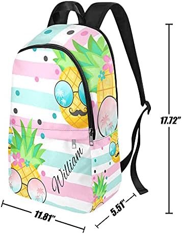 Komik ananas kişiselleştirilmiş rahat sırt çantası Unisex seyahat sırt çantası genç yetişkin erkek kız için