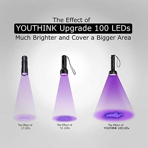 Zerodıs Yükseltilmiş UV El Feneri, 100 LED el Feneri siyah ışık ultraviyole Lamba Köpek Kedi Idrar tahta kurusu