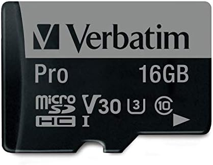 Adaptörlü Verbatim 16GB Pro 600X microSDHC Hafıza Kartı, UHS-I U3 Sınıf 10