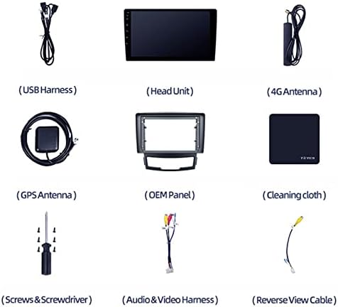 9 Android 8.1 / 10 Araba Radyo ıçin SsangYong Korando 3 2010-2013 Multimedya Oynatıcı Navigasyon GPS DSP Bluetooth, FM, Ayna
