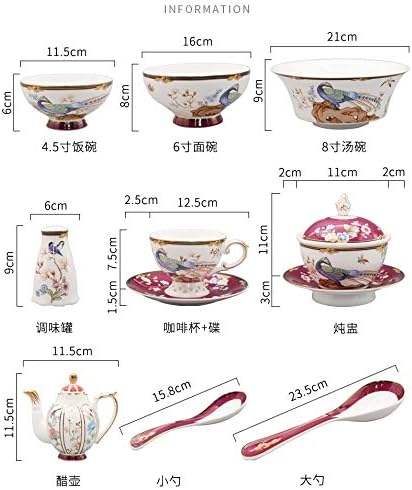 GANFANREN 68 Moda Sofra Kemik Çini Seramik Yemekleri Plaka Düğün Hediyeleri Ev Klasik Yemek Kombinasyonu Sofra Setleri
