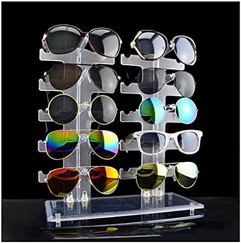 Güneş gözlüğü Tutucu, 2 Satır Akrilik Gözlük Tutucu Standı 10 Pairs Güneş Gözlüğü Ekran Standı, Birden Fazla Gözlük için Güneş