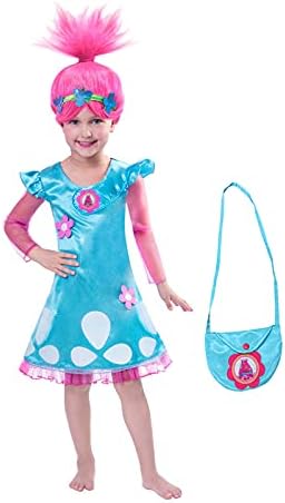 Haşhaş Trolls Kostümleri, Prenses Haşhaş Kostüm Çocuklar için, Cadılar Bayramı Giyinmek Kızlar Yürümeye Başlayan Elbise Kızlar