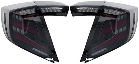 Yctze kuyruk ışıkları, LED kuyruk ışıkları Montaj Tamir için Mugen Stil Fit için Honda Civic 10th Hatchback FK -2020