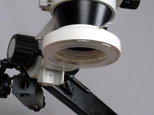 Ampul-90X Büyütme, 0.7 X-4.5 X Zoom Objektif, 144-AmScope SM-8TZ-144S-M Dijital Profesyonel Trinoküler Stereo Zoom Mikroskop,