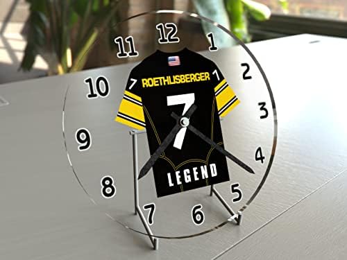 B Roethlisberger 7 Pittsburgh Jersey Temalı Masa Saati-Futbol Efsaneleri Baskısı !!