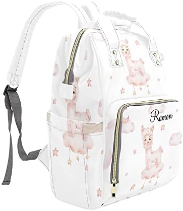 Alpaka Yıldız Bulut kişiselleştirilmiş bebek bezi çantası Çok Fonksiyonlu sırt Çantası bebek bezi çantası seyahat Sırt Çantası