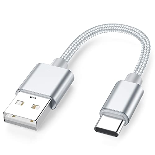 USB C Kablosu 0.5 FT 1 paket Kablo Oluşturma USB A-USB C Kablosu USB-C Kablosu Örgülü Hızlı Şarj Kablosu 3A 480Mbps Veri, MacBook