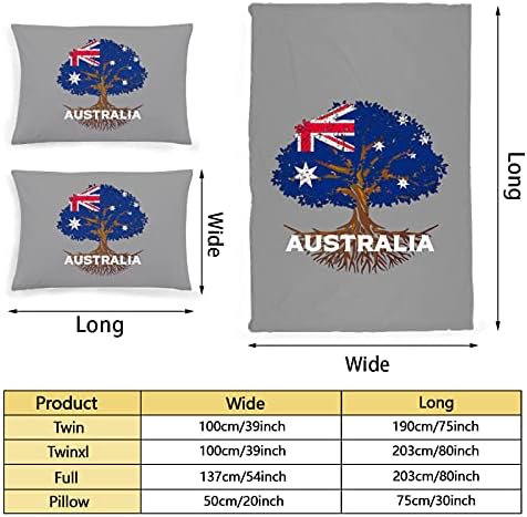 Avustralya Bayrağı Ağaç Yatak Seti Çocuklar Genç Çocuk Nevresim takımı Dekor Yatak Nevresim Ev Yatak Odası 2 Yastık kılıfları