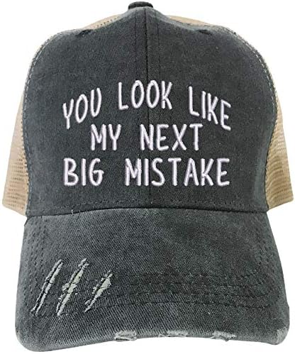 Özel kamyon şoförü şapkası Sıkıntılı Snapback Vintage beyzbol şapkası Komik Söyleyerek Gag Hediye Seçin