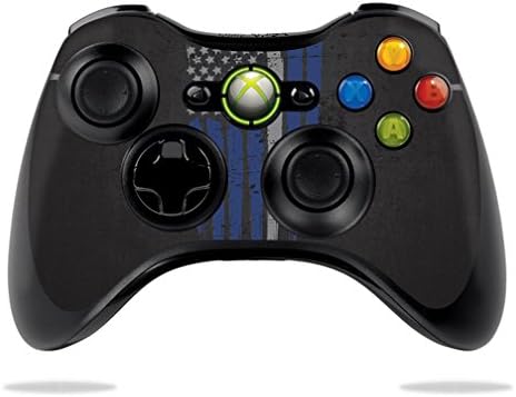 Microsoft Xbox 360 Denetleyicisi ile Uyumlu MightySkins Cilt - İnce Beyaz Çizgi / Koruyucu, Dayanıklı ve Benzersiz Vinil Çıkartma