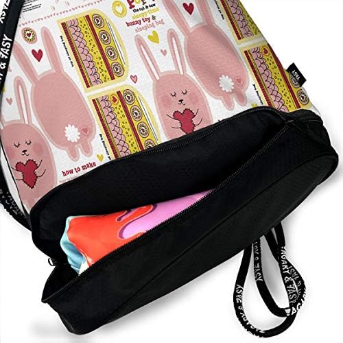 İpli sırt çantası tavşan bebek kesme ve uyku tulumu şişman çeyrek omuz çantaları ile dikmek