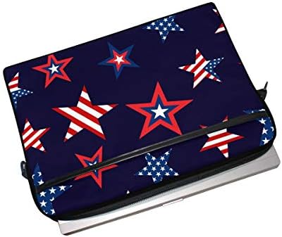 MRMIAN Amerikan Yıldız ile ABD Bayrağı Laptop Case Çanta Kol Taşınabilir / Crossbody Messenger Evrak Cabrio w / Kayış Cep için