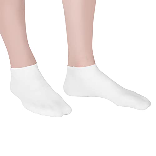 2 Pairs Nemlendirici Çorap Yüksek Elastikiyet Cilt dostu Nemlendirici Nemlendirici Anti Çatlama Ayak Cilt Bakımı Çorap Beyaz(S